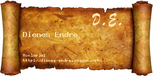 Dienes Endre névjegykártya